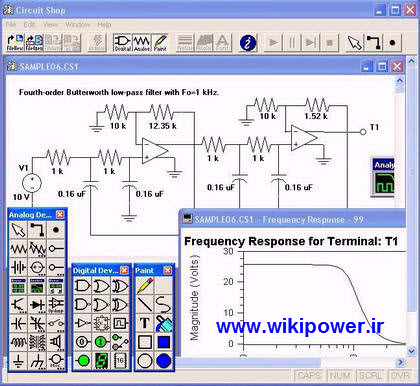 نرم افزار تحلیل مدارهای الکتریکی wikipower.ir